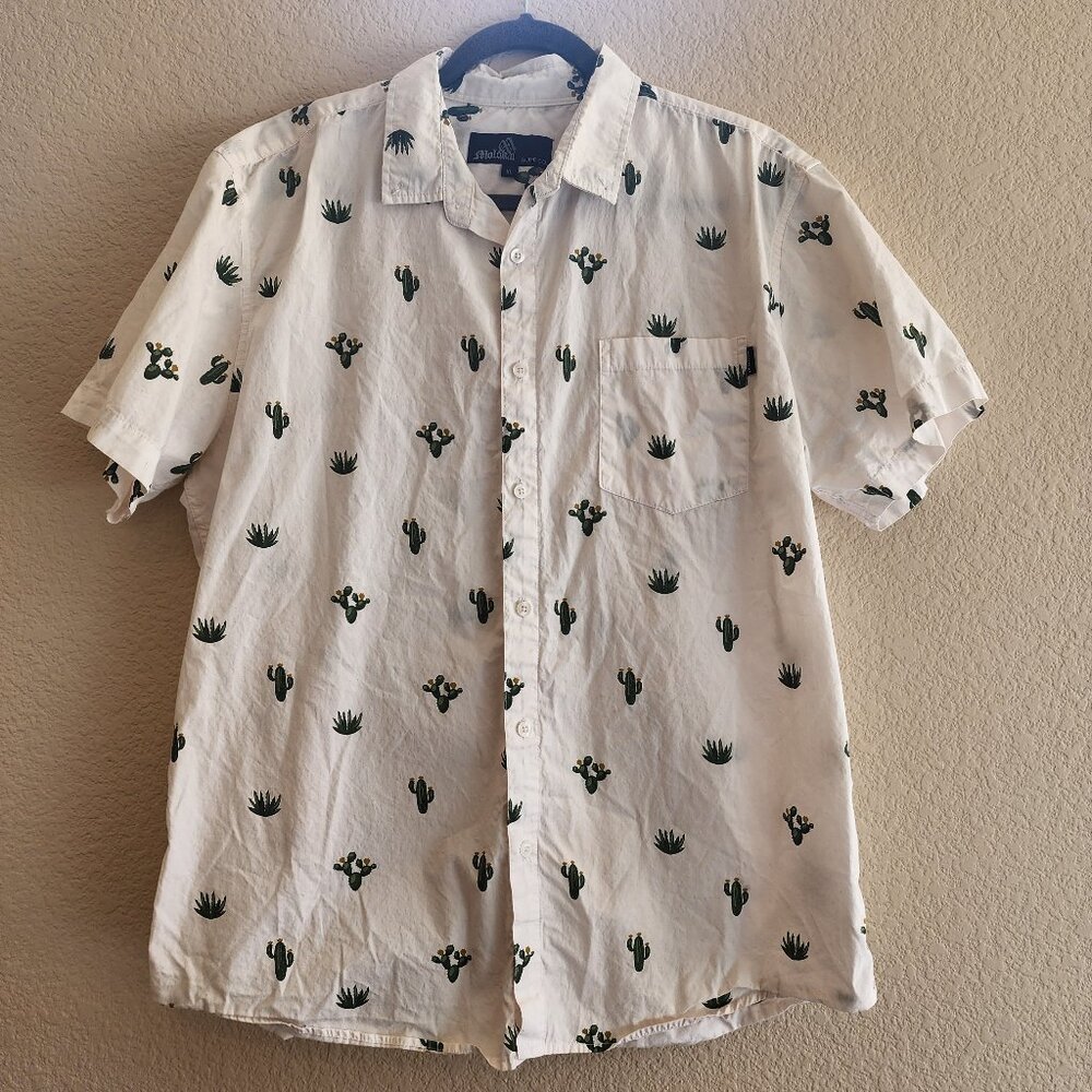 Molokai Surf Co. Cactus Print Button-up - XL